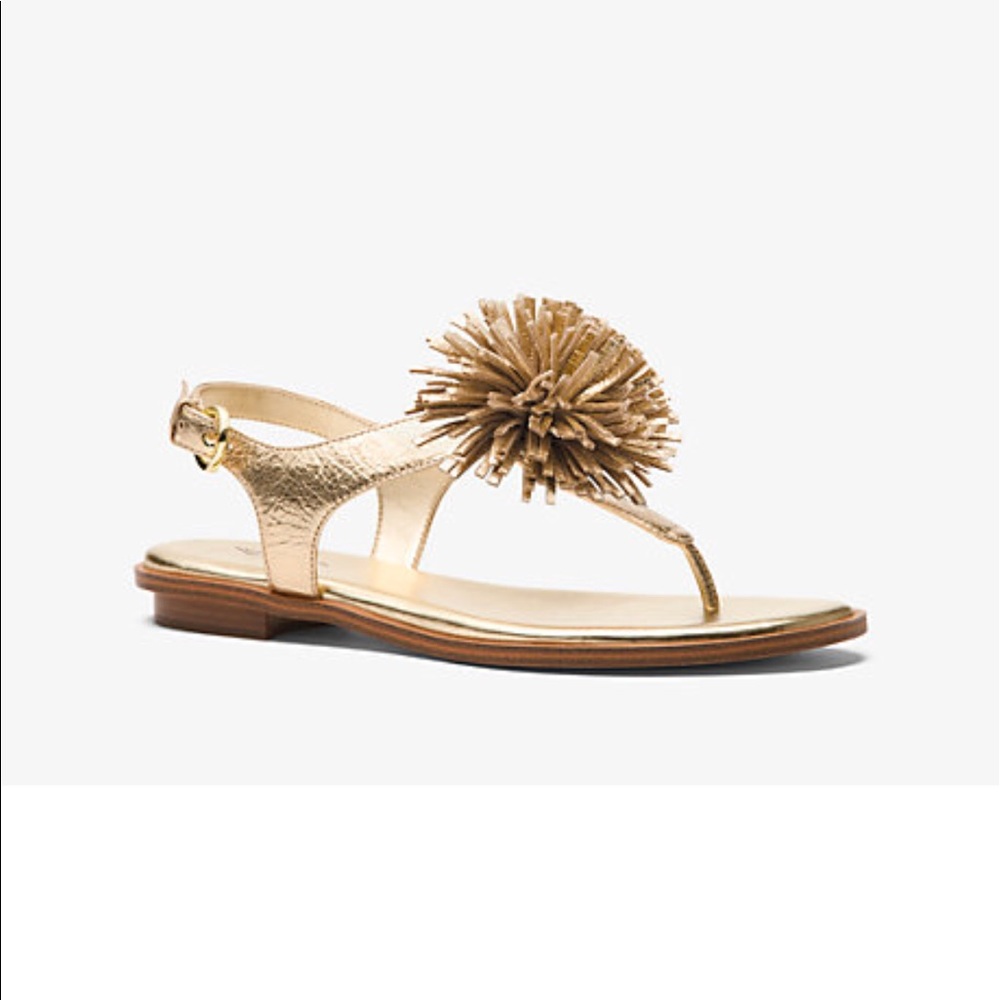 Michael kors Metallic leather Sandals size 9.5